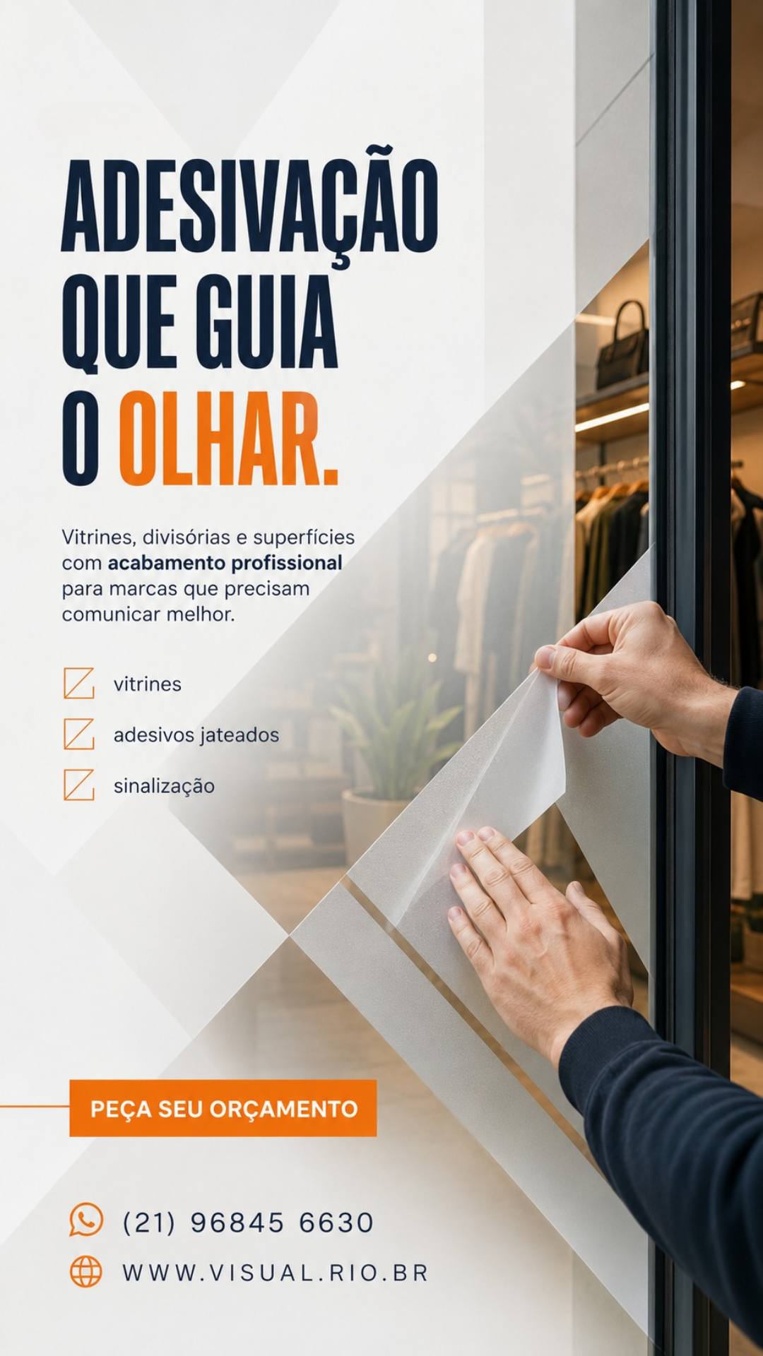 Story de 29 de agosto — Adesivação que guia o olhar